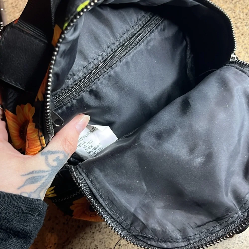 Walmart Black Mini Sunflower Backpack